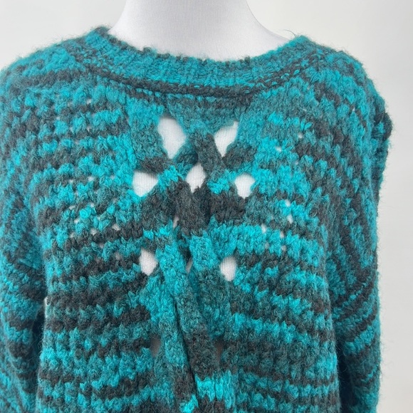 SITA MURT Sweater Women 36 Blue Rent The Runway Stripe Cable Knit Anthropologie - Picture 4 of 15